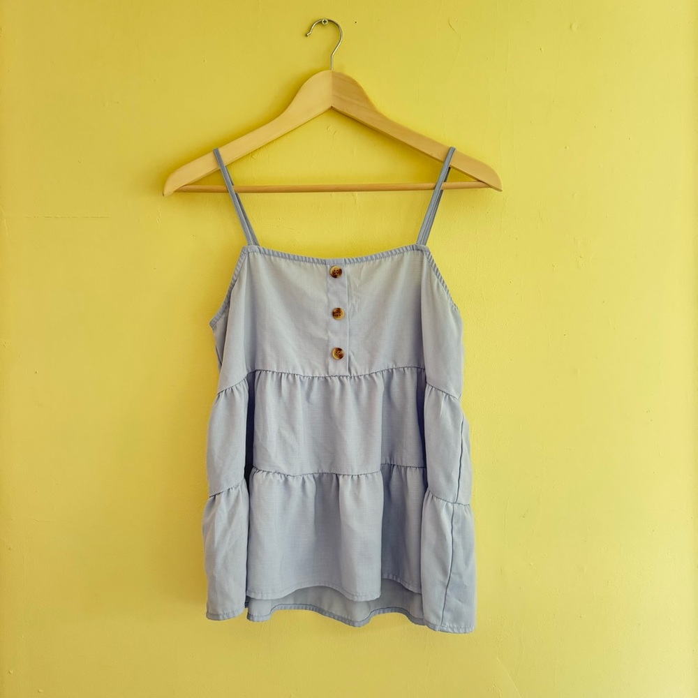 ❣️5 FOR $15!❣️Paper Crane | Woman’s Spagetti strap fake button top